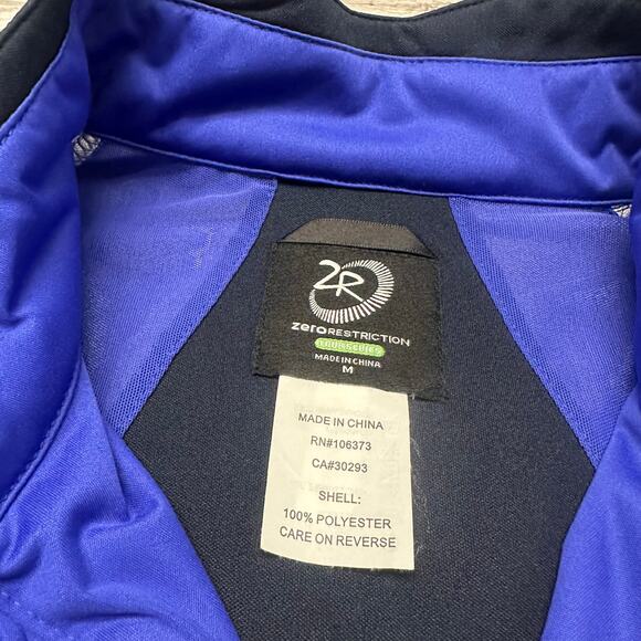 Zero Restriction Tour Series Royal Blue L Avalon Estate Performance Jacket‎ Golf - Picture 3 of 9